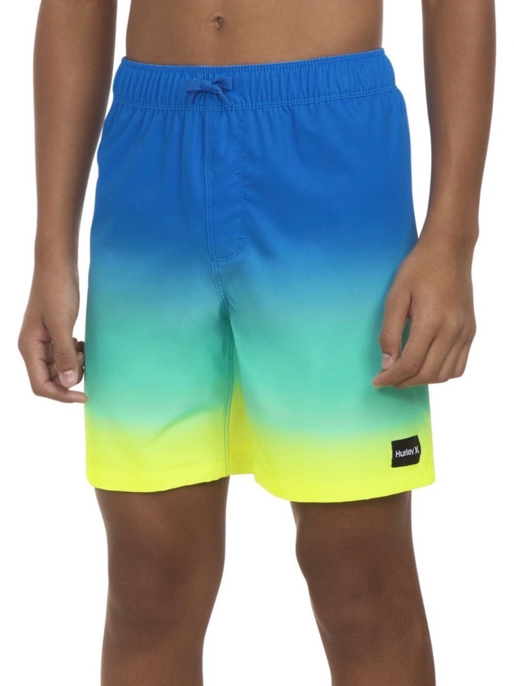 Hurley Boys' Blue to Yellow-Green Ombre Swim Trunks